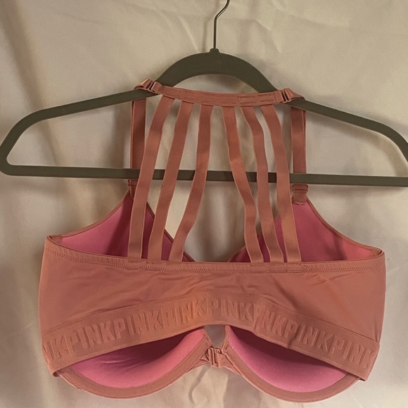 Darling PINK underwire bra with super cute strappy detail on the back - Picture 2 of 3
